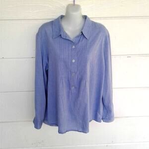 Chico's Women's Blue Blouse Lightweight Size 2